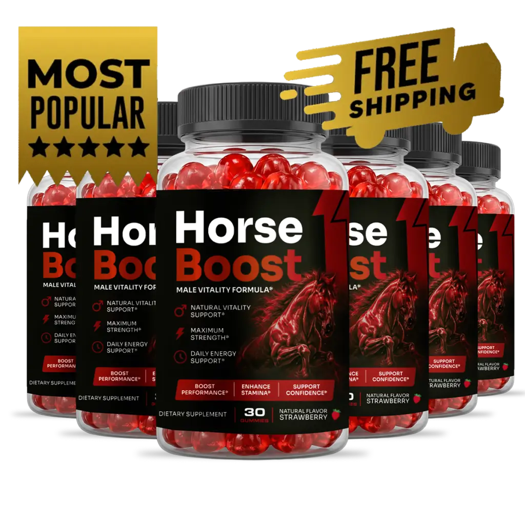 Six-bottle Horse Boost most popular package with free shipping badge
